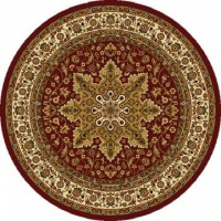 Home Dynamix Royalty 8083-200 Red 5-Feet 2-Inch Round Traditional Area Rug