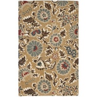 Safavieh Blossom Collection BLM912C Handmade Beige and Multi Hand Spun Wool Area Rug, 4-Feet by 6-Feet Safavieh Blossom Collection BLM912C Handmade Beige and Multi Hand Spun Wool Area Rug, 4-Feet by 6-Feet