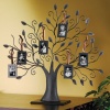 BRONZE FAMILY TREE PICTURE FRAME - BRONZE FAMILY TREE WITH 6 HANGING PICTURE ...