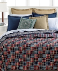 Go mad for plaid with Lauren Ralph Lauren University's Layne Madras quilt. Preppy patchwork squares offer a new twist on the classic madras motif in a smart, colorful palette. Featuring pure cotton; reverses to allover plaid print. Go mad for plaid with Lauren Ralph Lauren University's Layne Madras quilt. Preppy patchwork squares offer a new twist on the classic madras motif in a smart, colorful palette. Featuring pure cotton; reverses to allover plaid print.