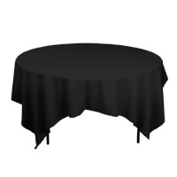 85 in. Square Polyester Tablecloth Black 85 in. Square Polyester Tablecloth Black