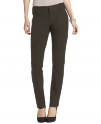 The combination of five-pocket denim styling and chic ponte-knit fabric makes these petite INC pants a must-have for every wardrobe. The curve-hugging cut flatters your silhouette like nothing else. The combination of five-pocket denim styling and chic ponte-knit fabric makes these petite INC pants a must-have for every wardrobe. The curve-hugging cut flatters your silhouette like nothing else.