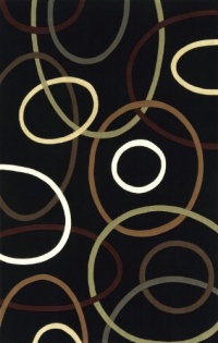 Area Rug 5x8 Rectangle Contemporary Black Color - Momeni Elements Rug from RugPal Area Rug 5x8 Rectangle Contemporary Black Color - Momeni Elements Rug from RugPal