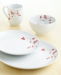 Mikasa bridges pure elegance with radiant joy in the delightful Red Berry dinnerware and dishes collection. Featuring sleek coupe shapes, this 16-piece set moves effortlessly from season to season, formal to fun. Mikasa bridges pure elegance with radiant joy in the delightful Red Berry dinnerware and dishes collection. Featuring sleek coupe shapes, this 16-piece set moves effortlessly from season to season, formal to fun.