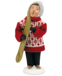 He's graduated from the bunny slopes and now this snowboarder, clad in a can't-miss Christmas sweater, stands in awe of the snow-capped mountains around him. The perfect Byers' Choice figurine for ski- and snowboarding families! He's graduated from the bunny slopes and now this snowboarder, clad in a can't-miss Christmas sweater, stands in awe of the snow-capped mountains around him. The perfect Byers' Choice figurine for ski- and snowboarding families!
