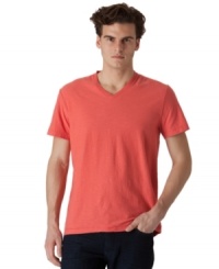 Made for comfort. Designed to keep you feeling good, this slub t-shirt from Calvin Klein Jeans is the perfect layer in any outfit. Made for comfort. Designed to keep you feeling good, this slub t-shirt from Calvin Klein Jeans is the perfect layer in any outfit.