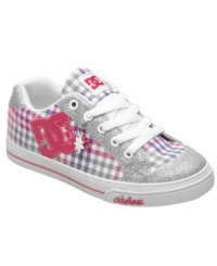 Step by step. Plaid-patterned sneakers from DC Shoes will show that she's developing a style all her own. Step by step. Plaid-patterned sneakers from DC Shoes will show that she's developing a style all her own.