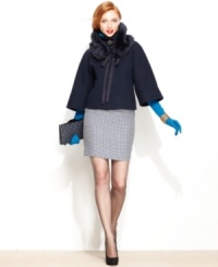 Vintage inspiration, contemporary flair: Tahari's stylish topper makes the perfect accompaniment to evening looks and party dresses. Vintage inspiration, contemporary flair: Tahari's stylish topper makes the perfect accompaniment to evening looks and party dresses.