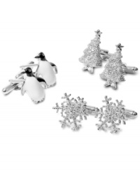 Celebrate the holidays with these charming and fun cufflinks by Geoffrey Beene. Celebrate the holidays with these charming and fun cufflinks by Geoffrey Beene.