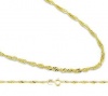 Mens Womens 14k Yellow Gold Necklace Twist Singapore Chain Solid 0.9mm