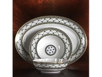 The delicate detail on this Allee Royale Dinnerware makes a classic yet eye-catching addition to your tabletop. Large Platter pictured in rear. The delicate detail on this Allee Royale Dinnerware makes a classic yet eye-catching addition to your tabletop. Large Platter pictured in rear.