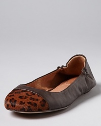 Leap beyond basics in these leather ballet flats finished off with leopard-print cap toes that are spot on with the exotics trend; by Corso Como. Leap beyond basics in these leather ballet flats finished off with leopard-print cap toes that are spot on with the exotics trend; by Corso Como.