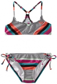 Roxy Kids Girls 7-16 Sporty Tri Set, True Black, 12 Roxy Kids Girls 7-16 Sporty Tri Set, True Black, 12