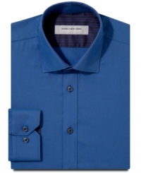 Saturate your style with the cool hue of this Marc New York dress shirt. Saturate your style with the cool hue of this Marc New York dress shirt.