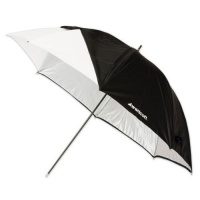 Westcott Compact 43 inch White Satin Umbrella with Removable Black Cover - Collapsible Westcott Compact 43 inch White Satin Umbrella with Removable Black Cover - Collapsible