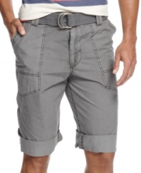 The look? Rolled and rugged. These shorts from Marc Ecko Cut & Sew complete your downtown summer look. The look? Rolled and rugged. These shorts from Marc Ecko Cut & Sew complete your downtown summer look.