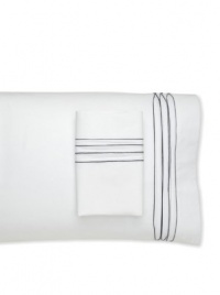 Vera Wang Dip-Dye Dots Flat Sheet, White, King Vera Wang Dip-Dye Dots Flat Sheet, White, King