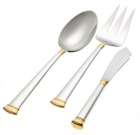Lenox Eternal Gold 3-Piece Stainless Steel Flatware Serving Set Lenox Eternal Gold 3-Piece Stainless Steel Flatware Serving Set