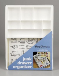 Madesmart 3 by 15 by 11-1/2-Inch Junk Drawer Organizer, White Madesmart 3 by 15 by 11-1/2-Inch Junk Drawer Organizer, White