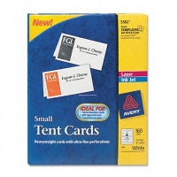 Avery Small Tent Cards, 2 x 3.5 Inches, White, Box of 160 (5302) Avery Small Tent Cards, 2 x 3.5 Inches, White, Box of 160 (5302)