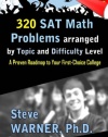 320 SAT Math Problems arranged by Topic and Difficulty Level