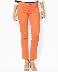Designed for comfort and a flattering fit, classic straight jeans are distinguished by a sleek silhouette with a chic, elongated straight leg. Designed for comfort and a flattering fit, classic straight jeans are distinguished by a sleek silhouette with a chic, elongated straight leg.