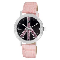 Love Peace and Hope Midsize LPE125 Time for Peace Crystal Accented Watch Love Peace and Hope Midsize LPE125 Time for Peace Crystal Accented Watch