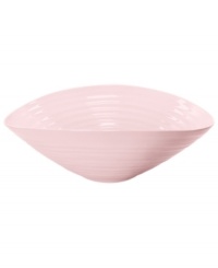 Celebrated chef and writer Sophie Conran introduces dinnerware designed for every step of the meal, from oven to table. A ribbed texture gives this pink Portmeirion salad bowl the charm of traditional hand-thrown pottery. Celebrated chef and writer Sophie Conran introduces dinnerware designed for every step of the meal, from oven to table. A ribbed texture gives this pink Portmeirion salad bowl the charm of traditional hand-thrown pottery.
