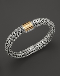 John Hardy Bedeg 18K Gold and Sterling Silver Large Station Bracelet John Hardy Bedeg 18K Gold and Sterling Silver Large Station Bracelet