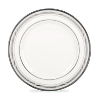 The epitome of timeless beauty, kate spade's Palmetto Bay china makes an elegant presentation for fine dining occasions. Accented with platinum bands, the simple yet sophisticated collection lends an air of distinction to holidays, intimate gatherings and celebrations.