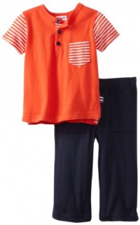 Splendid Littles Baby-Boys Newborn Mini White Stripe Henley Set, Spice, 6-12 Months Splendid Littles Baby-Boys Newborn Mini White Stripe Henley Set, Spice, 6-12 Months