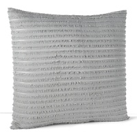 Bands of frayed cotton lend an organic, soft feel to this euro sham from Calvin Klein Home. Bands of frayed cotton lend an organic, soft feel to this euro sham from Calvin Klein Home.