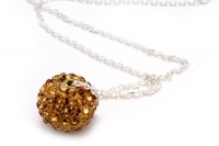 Champagne Color Crystals Ball Pendant, Includes Sterling Silver 18 Inch Chain, Now At Our Lowest Price Ever but Only for a Limited Time! Champagne Color Crystals Ball Pendant, Includes Sterling Silver 18 Inch Chain, Now At Our Lowest Price Ever but Only for a Limited Time!