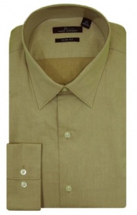 Marc Anthony Men's Long Sleeve Slim Fit 100% Cotton Dress Shirt, Tan Marc Anthony Men's Long Sleeve Slim Fit 100% Cotton Dress Shirt, Tan