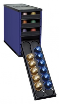 YouCopia CaféStack Nespresso Capsule Organizer, Electric Indigo