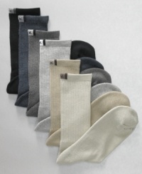 This convenient six-pack of solid Calvin Klein socks gives you a little something extra so you stay cushioned and comfortable with every step. This convenient six-pack of solid Calvin Klein socks gives you a little something extra so you stay cushioned and comfortable with every step.