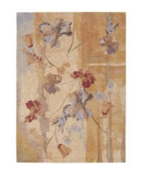 A beautiful painting set upon a plush, luminous canvas. Runner rug features a misty morning landscape with irises rendered in cool blues and crimsons. Woven of premium Opulon™ yarns to create a lavish pile with a rich, color-enhancing finish. A beautiful painting set upon a plush, luminous canvas. Runner rug features a misty morning landscape with irises rendered in cool blues and crimsons. Woven of premium Opulon™ yarns to create a lavish pile with a rich, color-enhancing finish.