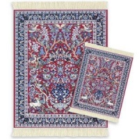 Lextra Tree of Life MouseRug and CoasterRug Set, 10.25 x 7.125 Inches, Red, Blues and White, One MouseRug and One Matching CoasterRug (CTL-S) Lextra Tree of Life MouseRug and CoasterRug Set, 10.25 x 7.125 Inches, Red, Blues and White, One MouseRug and One Matching CoasterRug (CTL-S)