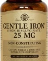 Solgar Gentle Iron 25 MG (IRON BISGLYCINATE) 180 Vegetable Capsules