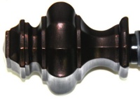 Versailles Home Fashions Prestige Collection Regal Finial Curtain Rod Set, Espresso, 48-86 Versailles Home Fashions Prestige Collection Regal Finial Curtain Rod Set, Espresso, 48-86