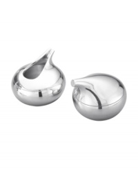 Play with your food. Inspired by the sport of curling, the Kurl sugar and creamer by designer Karim Rashid features fluid curves of beautiful metal that elevate coffee or tea to a work of art. Play with your food. Inspired by the sport of curling, the Kurl sugar and creamer by designer Karim Rashid features fluid curves of beautiful metal that elevate coffee or tea to a work of art.