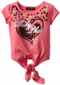 Baby Phat - Kids Girls 2-6X Print Tee With Tie, Pink Glow, 4T Baby Phat - Kids Girls 2-6X Print Tee With Tie, Pink Glow, 4T