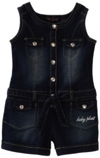 Baby Phat - Kids Girls 2-6X Denim Romper, Blue, 4 Baby Phat - Kids Girls 2-6X Denim Romper, Blue, 4