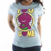 Barney I Heart You Juniors Light Blue TEE