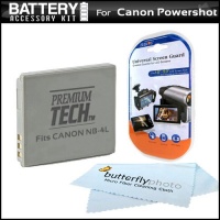 Battery Kit For Canon PowerShot ELPH 310 HS ELPH 300 HS ELPH 100 HS Digital Camera Includes Extended (900 Mah) Replacement Battery For Canon NB-4L + LCD Screen Protectors + MicroFiber Cleaning Cloth Battery Kit For Canon PowerShot ELPH 310 HS ELPH 300 HS ELPH 100 HS Digital Camera Includes Extended (900 Mah) Replacement Battery For Canon NB-4L + LCD Screen Protectors + MicroFiber Cleaning Cloth