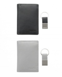 Add this sleek set of wallet and key fob from Calvin Klein to your style. Add this sleek set of wallet and key fob from Calvin Klein to your style.