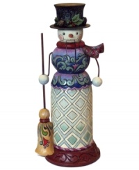 Decked out in a mixed-to-match print, this snowwoman is ready to go nuts. This wonderland nutcracker is a festive folk-inspired accent for any seasonal space. Decked out in a mixed-to-match print, this snowwoman is ready to go nuts. This wonderland nutcracker is a festive folk-inspired accent for any seasonal space.