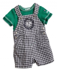 GUESS Kids Boys Baby Shortall Set (0 - 9m), GREEN (3/6M) GUESS Kids Boys Baby Shortall Set (0 - 9m), GREEN (3/6M)