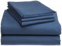 Pinzon Signature 190-Gram Cotton Velvet Flannel King Sheet Set, Smokey Blue Pinzon Signature 190-Gram Cotton Velvet Flannel King Sheet Set, Smokey Blue