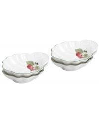 Bring the lush bounty of the French coast and countryside to your table with figural shell dishes from Villeroy & Boch. Fresh summer fruit complements the beloved French Garden dinnerware collection. Bring the lush bounty of the French coast and countryside to your table with figural shell dishes from Villeroy & Boch. Fresh summer fruit complements the beloved French Garden dinnerware collection.